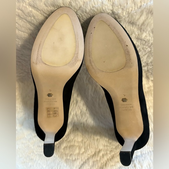 NWB Stuart Weitzman Larsa BLK suede Pump Sz 36.5 - Picture 11 of 13